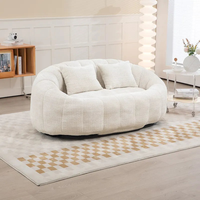 Pouf canapé, canapé relax, fauteuil pouf confortable et durable à dossier haut pour adultes et enfants, intérieur et extérieur