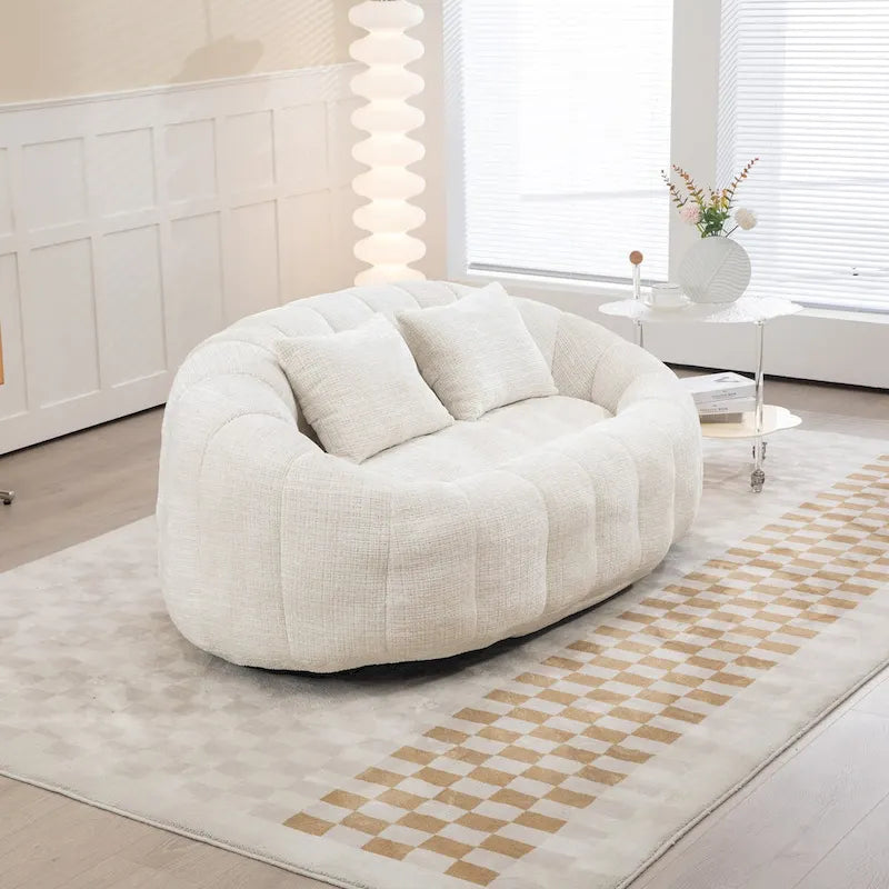 Pouf canapé, canapé relax, fauteuil pouf confortable et durable à dossier haut pour adultes et enfants, intérieur et extérieur
