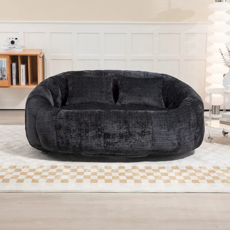 Pouf canapé, canapé relax, fauteuil pouf confortable et durable à dossier haut pour adultes et enfants, intérieur et extérieur