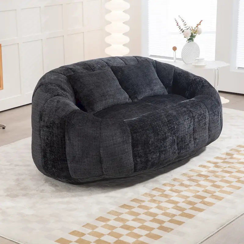 Pouf canapé, canapé relax, fauteuil pouf confortable et durable à dossier haut pour adultes et enfants, intérieur et extérieur