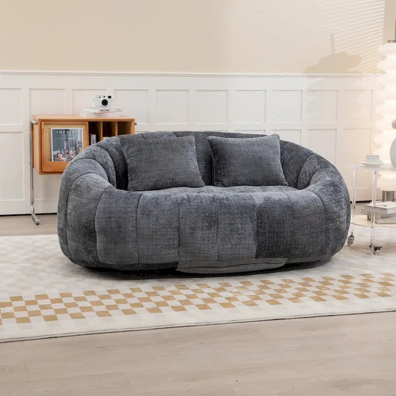 Pouf canapé, canapé relax, fauteuil pouf confortable et durable à dossier haut pour adultes et enfants, intérieur et extérieur