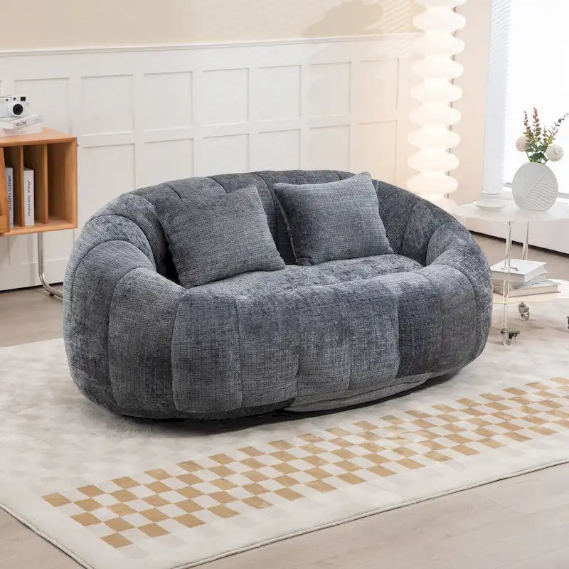 Pouf canapé, canapé relax, fauteuil pouf confortable et durable à dossier haut pour adultes et enfants, intérieur et extérieur