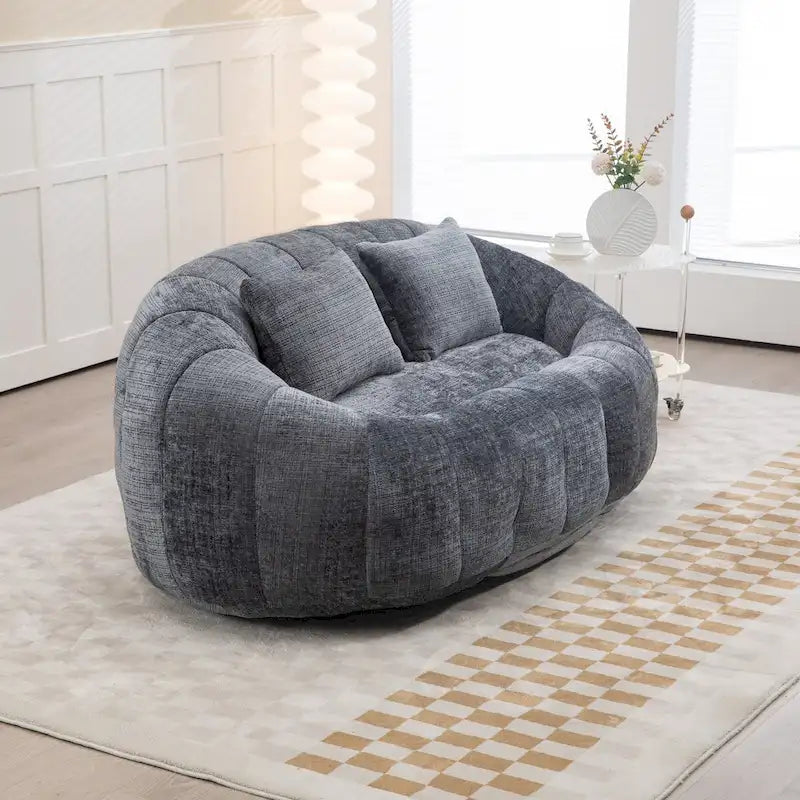 Pouf canapé, canapé relax, fauteuil pouf confortable et durable à dossier haut pour adultes et enfants, intérieur et extérieur