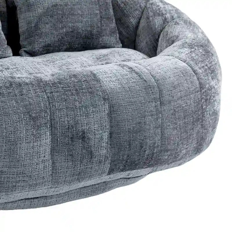 Pouf canapé, canapé relax, fauteuil pouf confortable et durable à dossier haut pour adultes et enfants, intérieur et extérieur