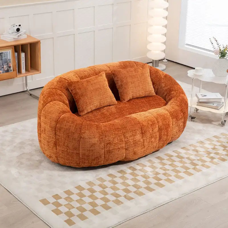 Pouf canapé, canapé relax, fauteuil pouf confortable et durable à dossier haut pour adultes et enfants, intérieur et extérieur