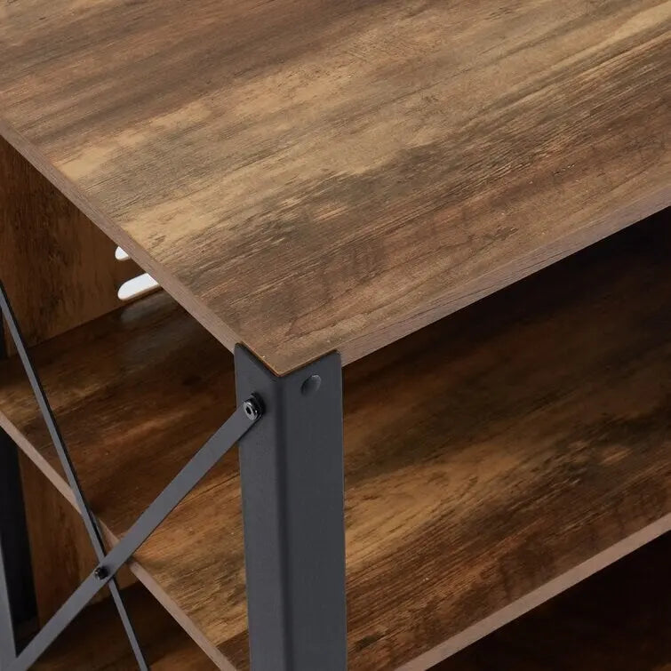 Meuble TV en bois, centre multimédia