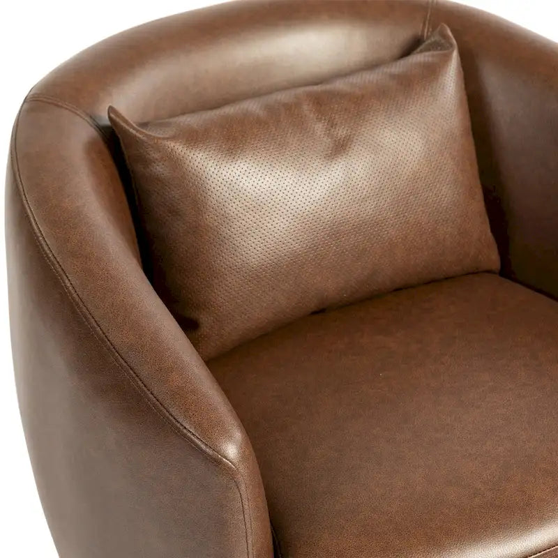 Fauteuil pivotant moderne en forme de tonneau pour salon