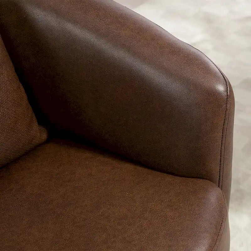 Fauteuil pivotant moderne en forme de tonneau pour salon
