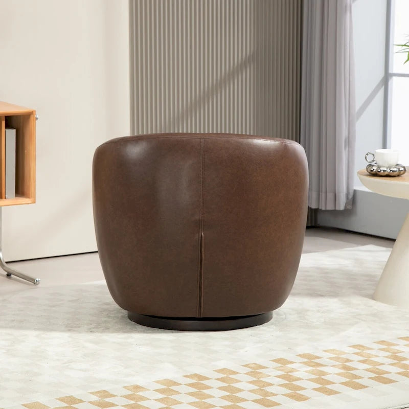 Fauteuil pivotant moderne en forme de tonneau pour salon