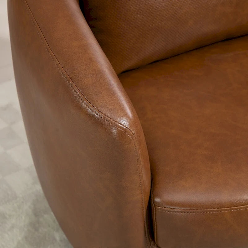 Fauteuil pivotant moderne en forme de tonneau pour salon