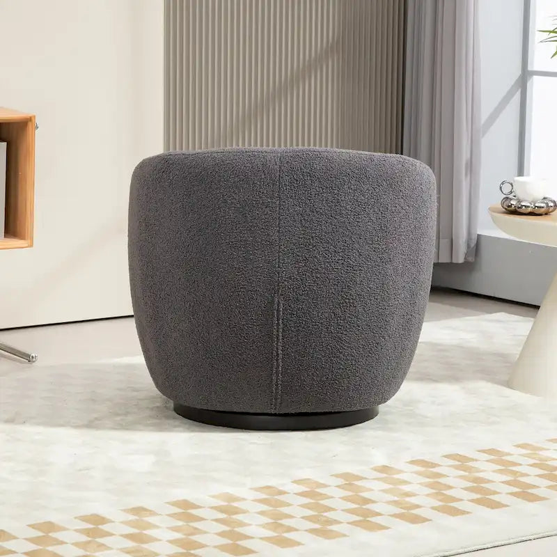 Fauteuil pivotant moderne en forme de tonneau pour salon