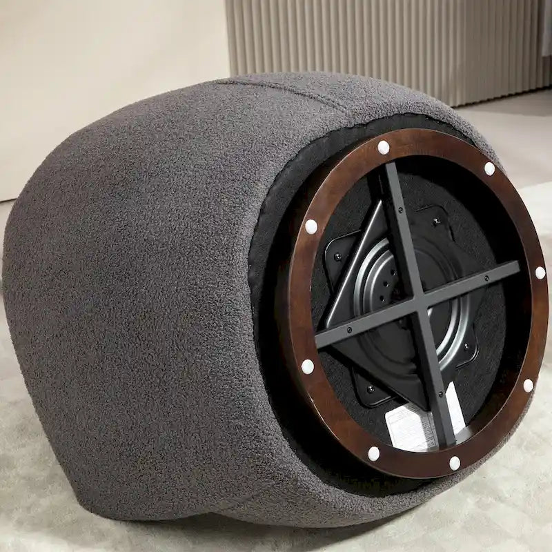 Fauteuil pivotant moderne en forme de tonneau pour salon