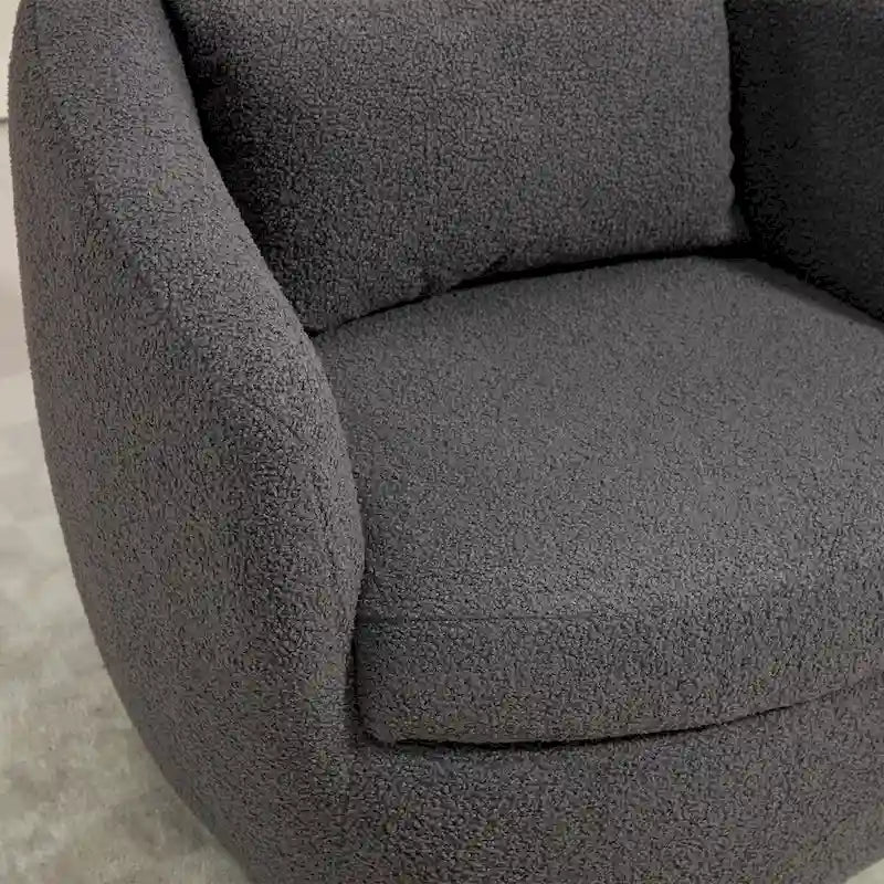 Fauteuil pivotant moderne en forme de tonneau pour salon