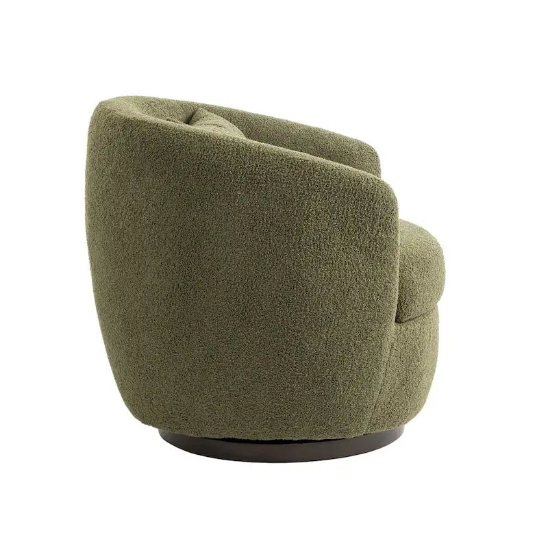 Fauteuil pivotant moderne en forme de tonneau pour salon
