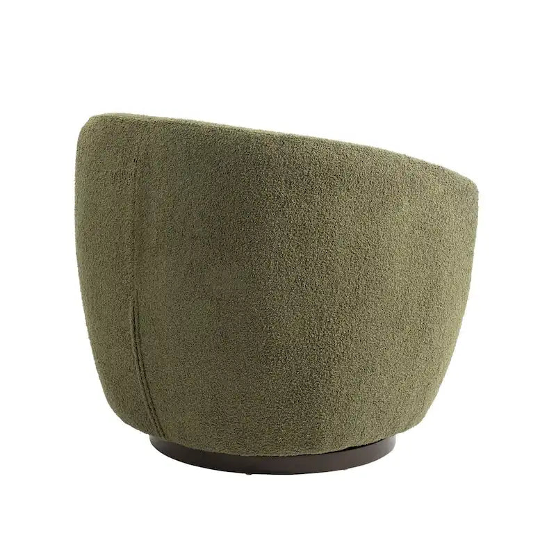 Fauteuil pivotant moderne en forme de tonneau pour salon