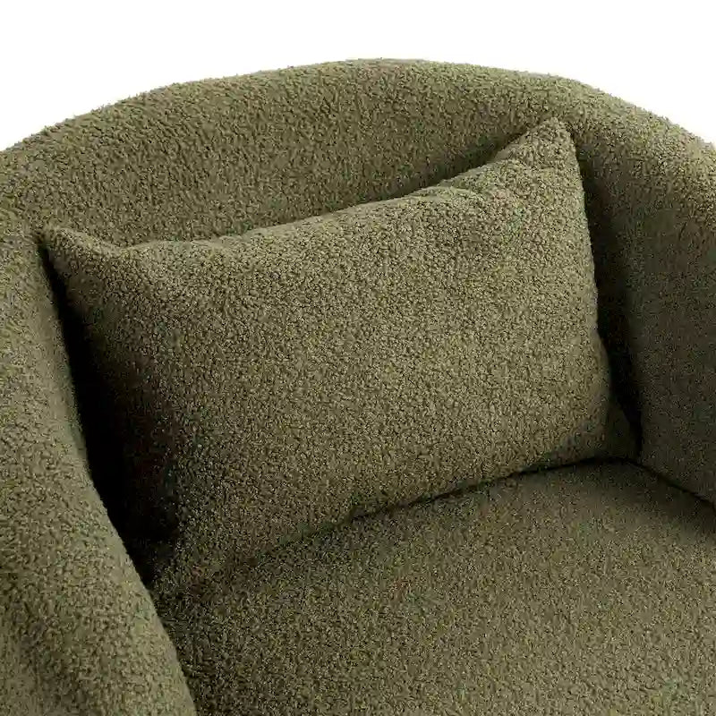 Fauteuil pivotant moderne en forme de tonneau pour salon