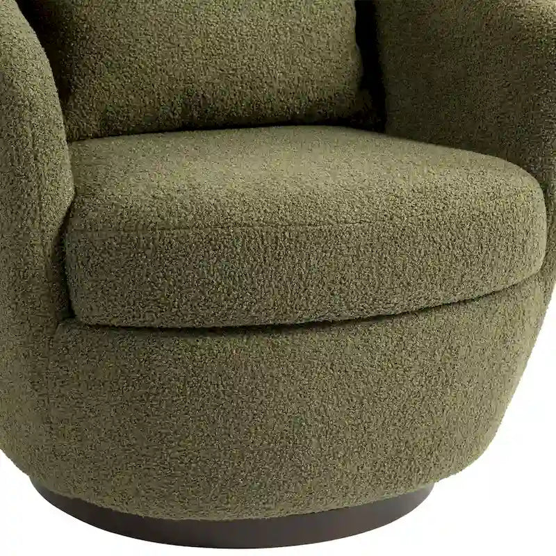 Fauteuil pivotant moderne en forme de tonneau pour salon