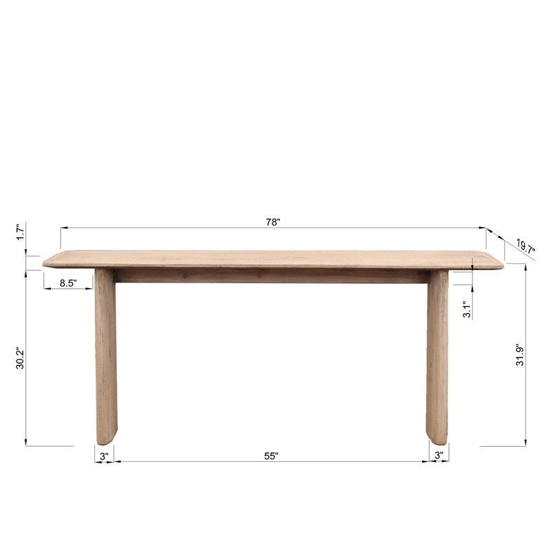 Console Atrani 78Long, finition naturelle vieillie