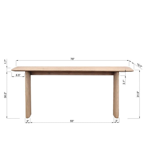 Console Atrani 78Long, finition naturelle vieillie