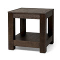 Table d'appoint en bois Paulo de Maven Lane, finition noire vieillie
