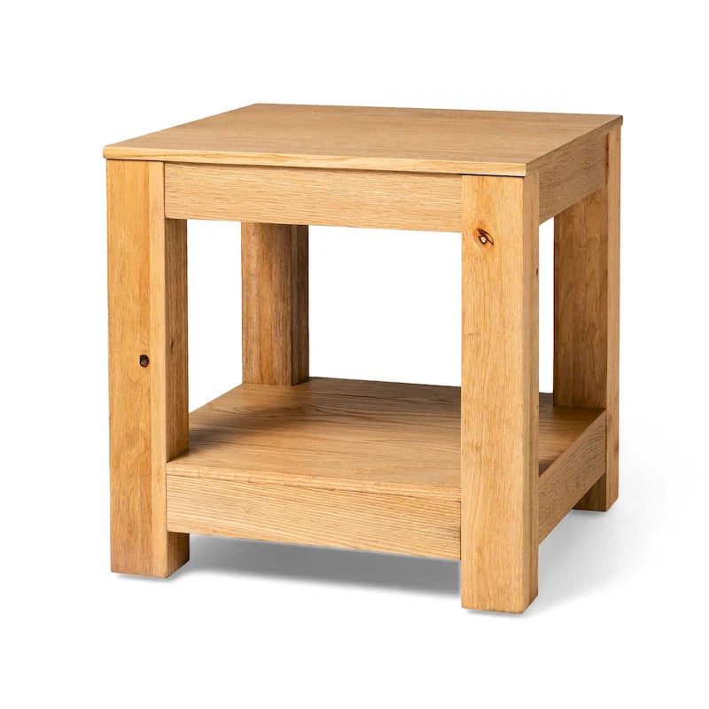 Table d'appoint en bois Paulo de Maven Lane, finition noire vieillie