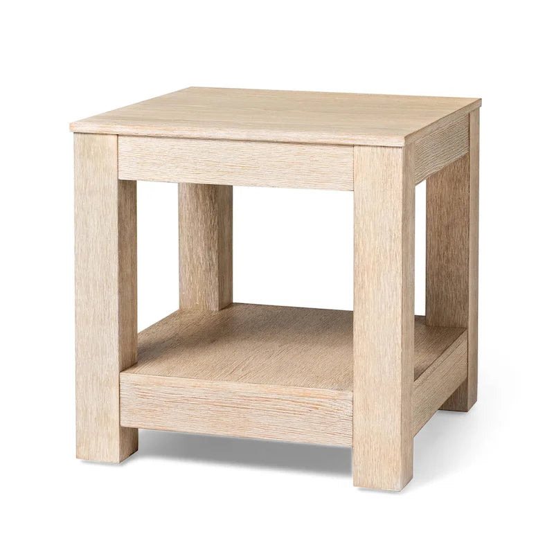 Table d'appoint en bois Paulo de Maven Lane, finition noire vieillie