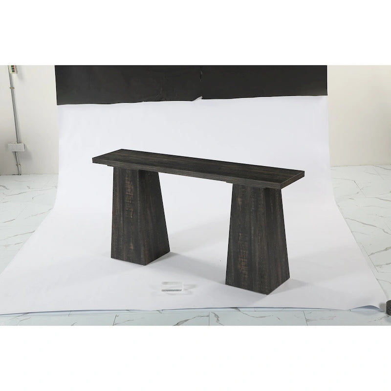Console étroite en bois de 63 pouces pour canapé ou entrée