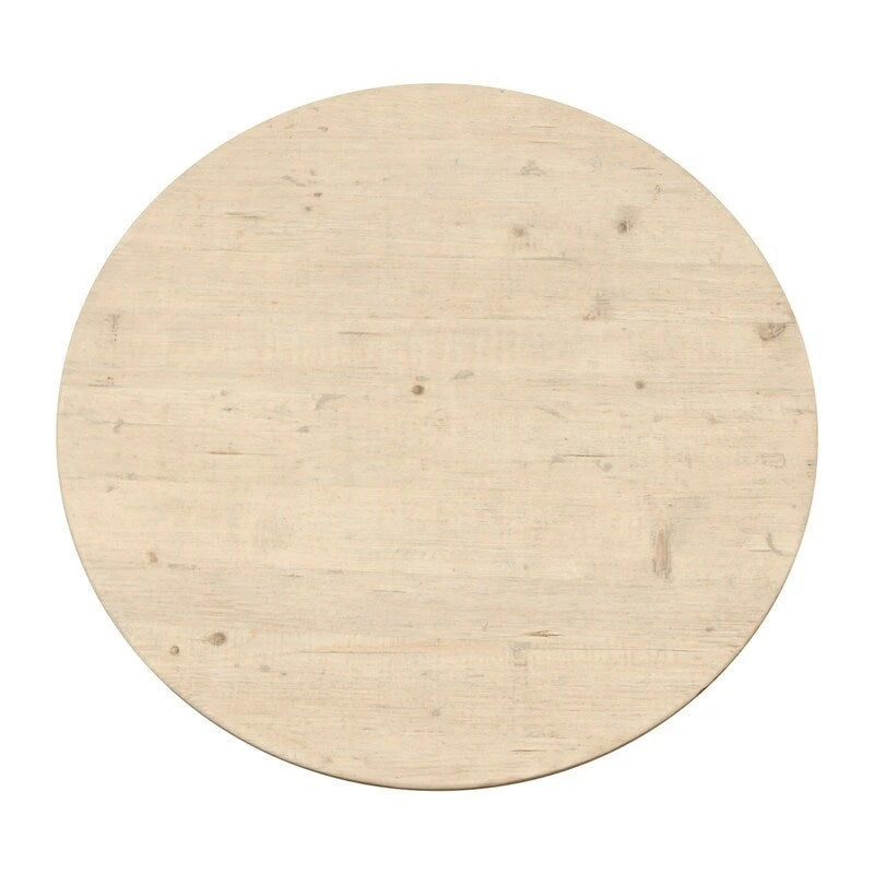Table ronde sur pied, aspect naturel vieilli, 39 pouces