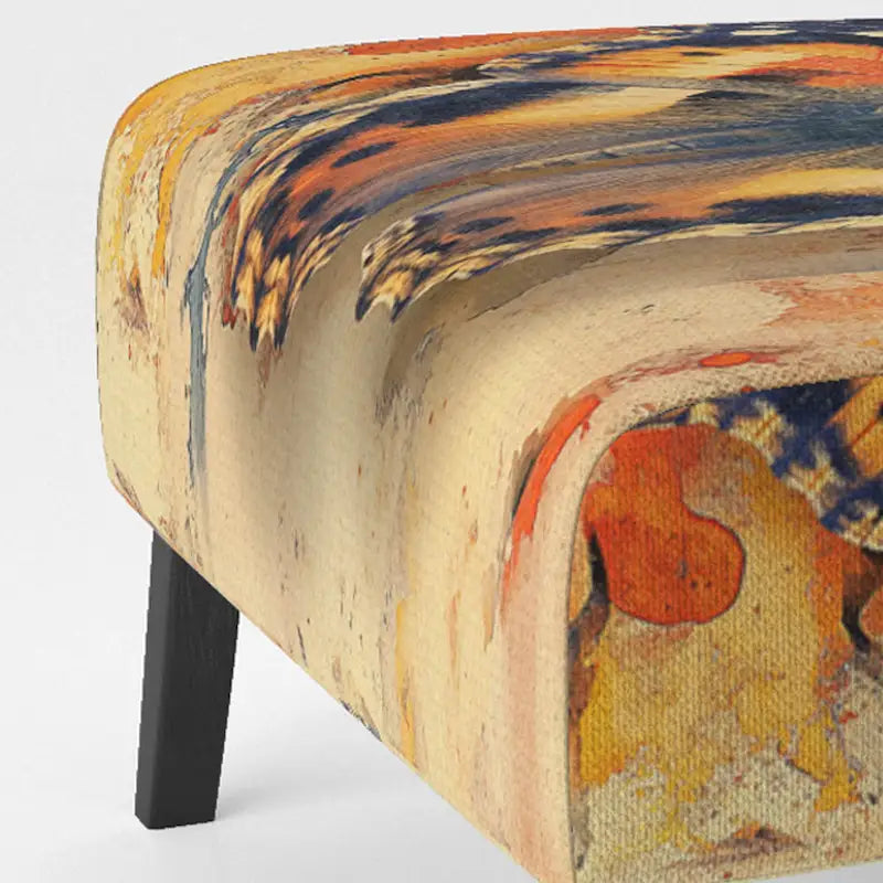 Fauteuil d'appoint rembourré à motif floral aquarelle Designart Orange Butterfly - Fauteuil traditionnel pour salon