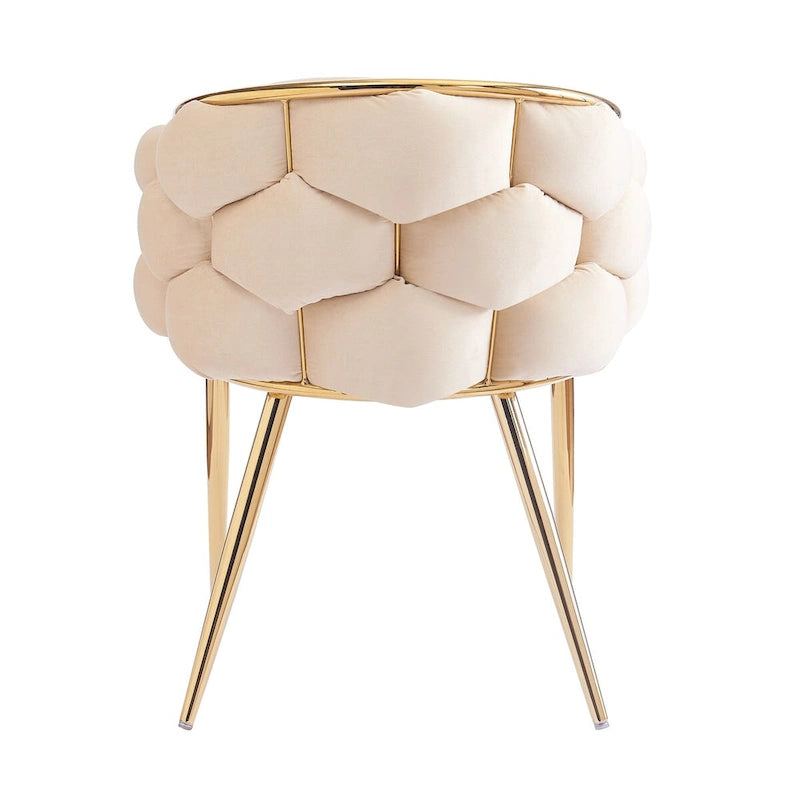 Fauteuil d'appoint de luxe fait main avec pieds dorés, fauteuil moderne en velours pour salon et chambre