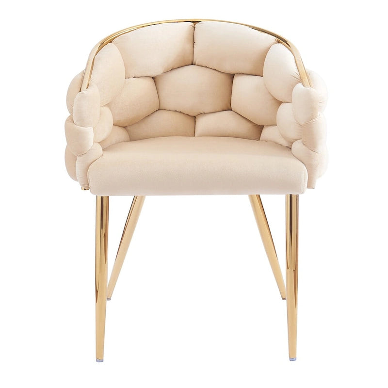 Fauteuil d'appoint de luxe fait main avec pieds dorés, fauteuil moderne en velours pour salon et chambre