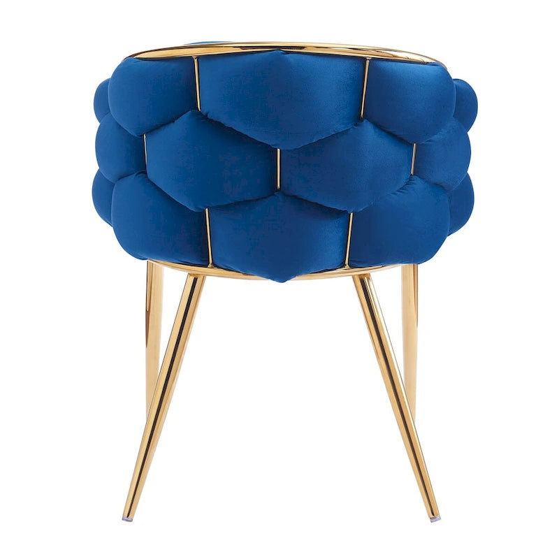 Fauteuil d'appoint de luxe fait main avec pieds dorés, fauteuil moderne en velours pour salon et chambre