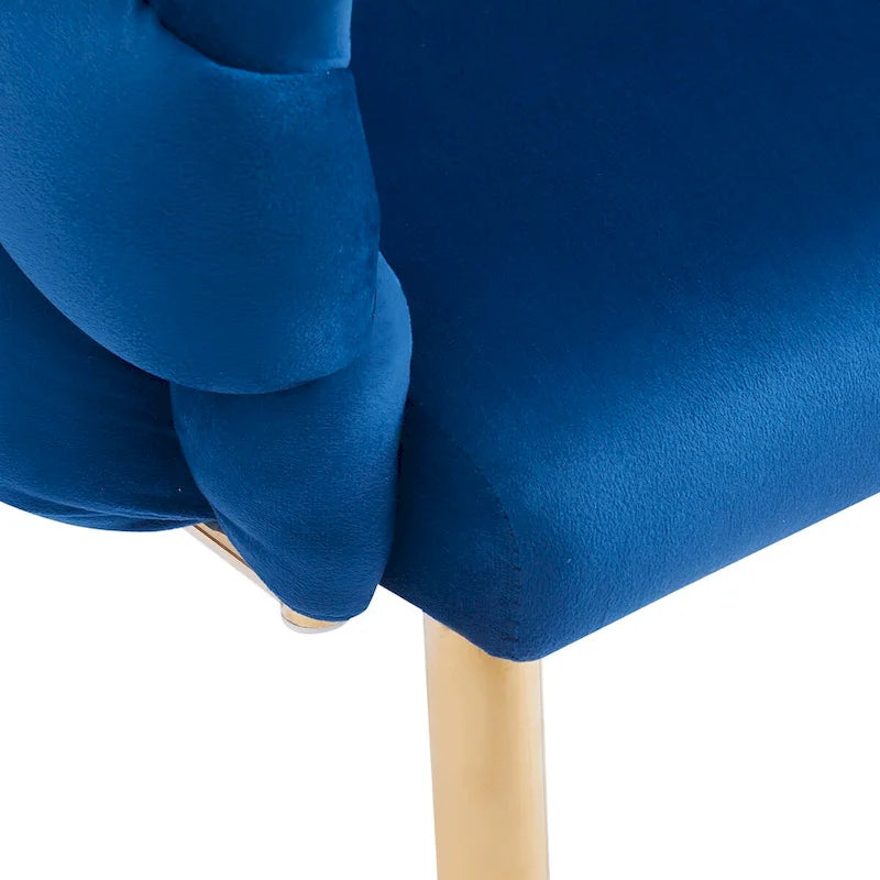 Fauteuil d'appoint de luxe fait main avec pieds dorés, fauteuil moderne en velours pour salon et chambre