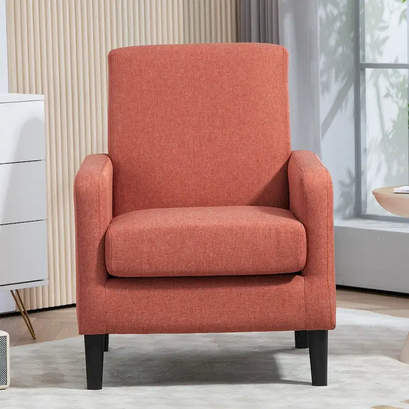 Fauteuil au style minimaliste et élégant, avec structure en bois massif et nouvelle mousse moelleuse