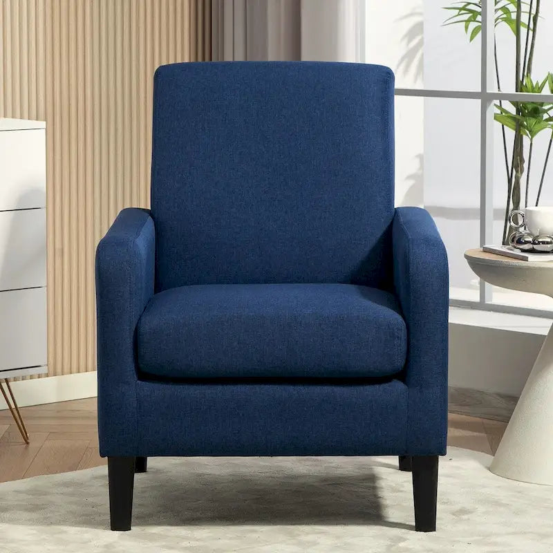 Fauteuil au style minimaliste et élégant, avec structure en bois massif et nouvelle mousse moelleuse