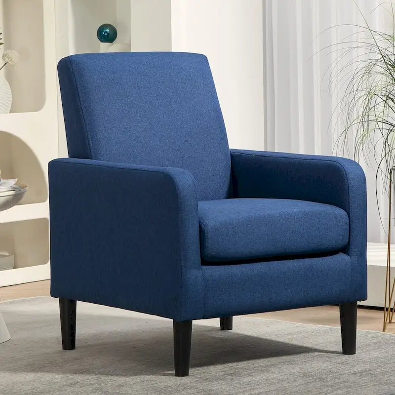 Fauteuil au style minimaliste et élégant, avec structure en bois massif et nouvelle mousse moelleuse