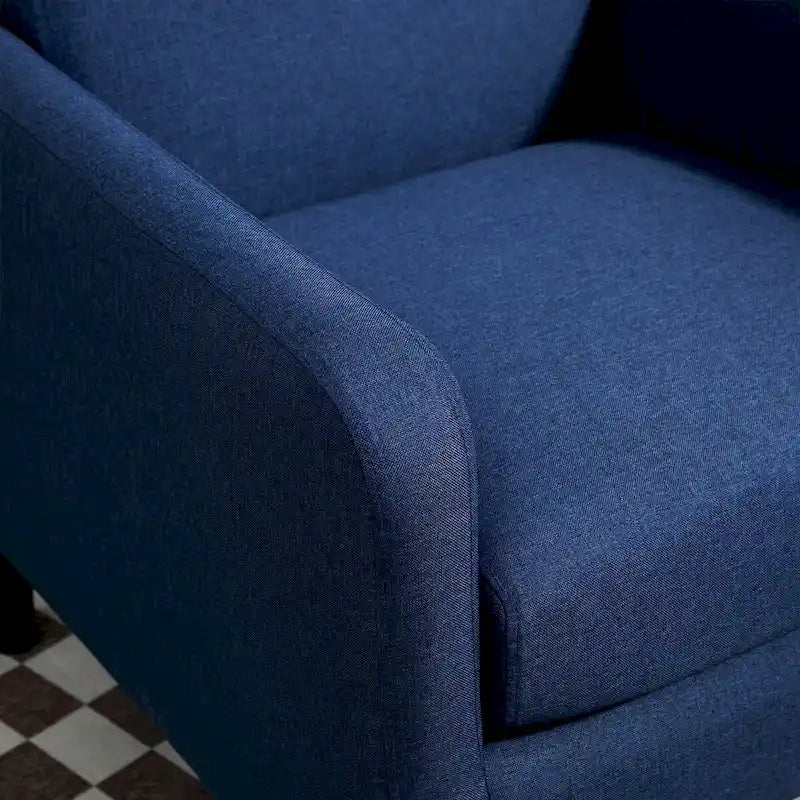 Fauteuil au style minimaliste et élégant, avec structure en bois massif et nouvelle mousse moelleuse