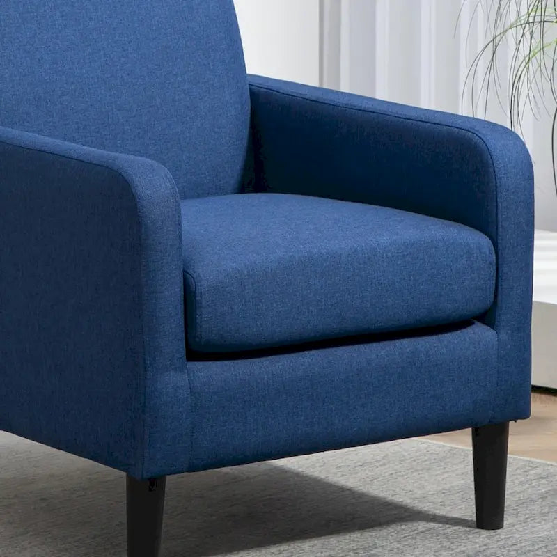 Fauteuil au style minimaliste et élégant, avec structure en bois massif et nouvelle mousse moelleuse