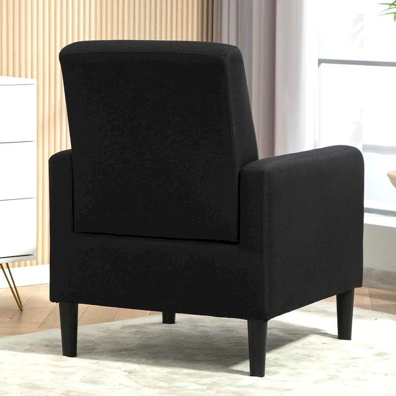 Fauteuil au style minimaliste et élégant, avec structure en bois massif et nouvelle mousse moelleuse
