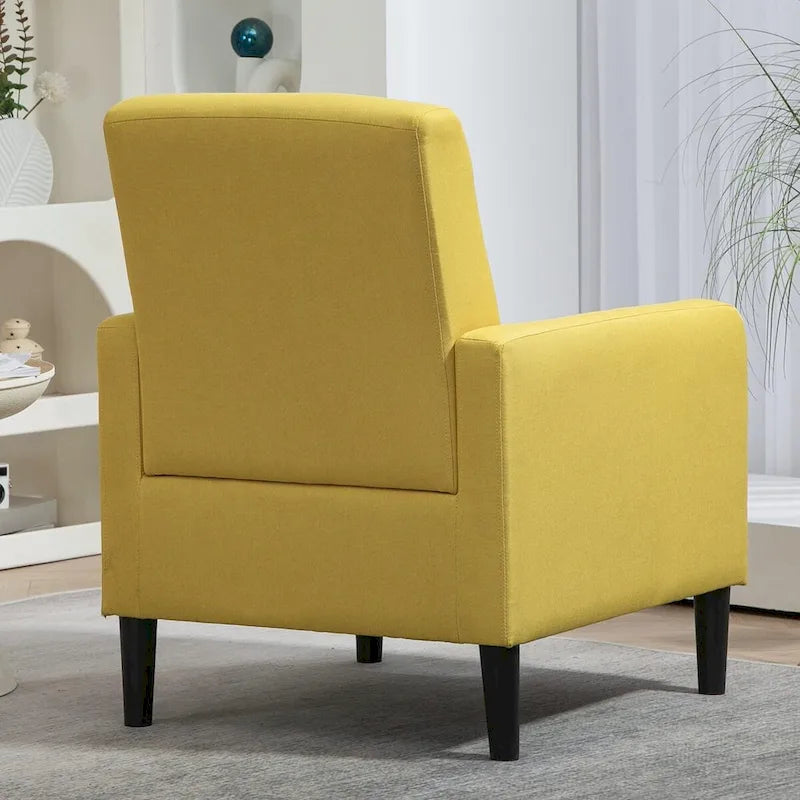 Fauteuil au style minimaliste et élégant, avec structure en bois massif et nouvelle mousse moelleuse
