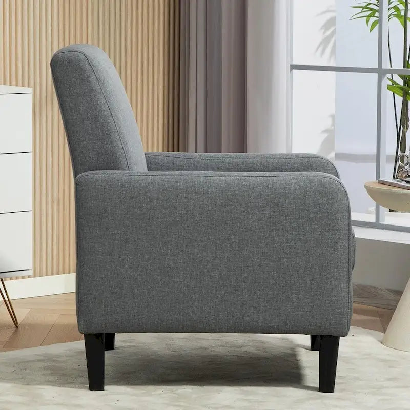 Fauteuil au style minimaliste et élégant, avec structure en bois massif et nouvelle mousse moelleuse