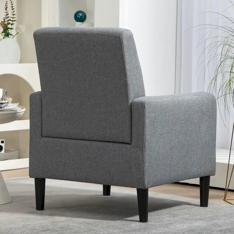 Fauteuil au style minimaliste et élégant, avec structure en bois massif et nouvelle mousse moelleuse