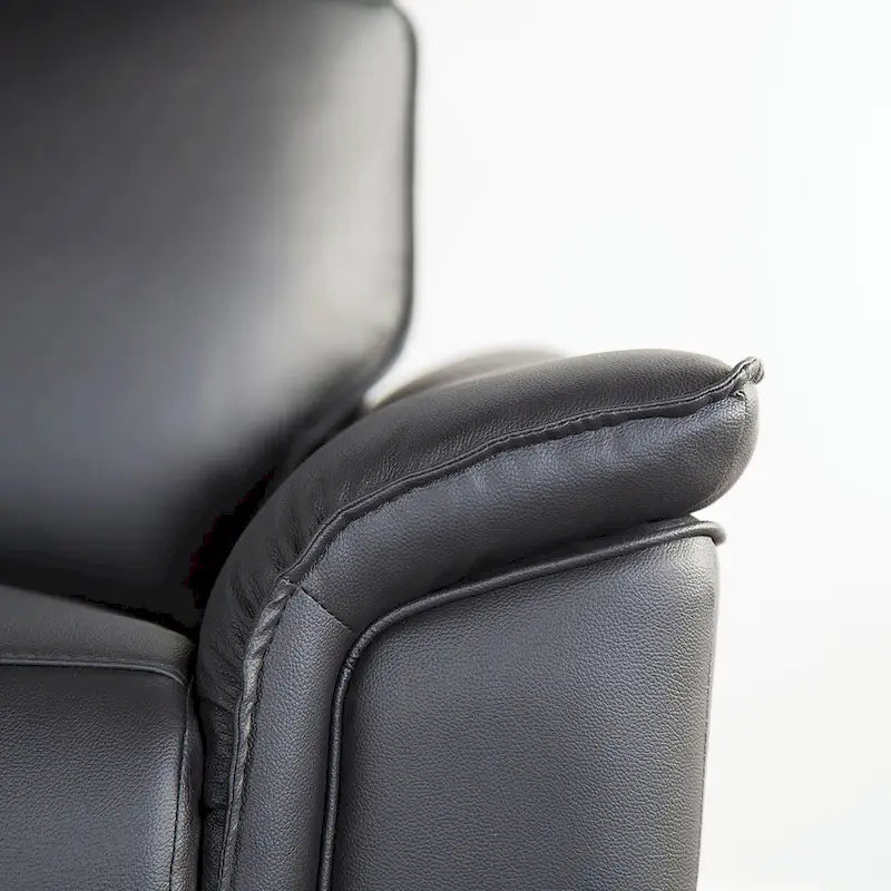 Fauteuil inclinable manuel Marty de Furniture of America, style moderne, en cuir assorti