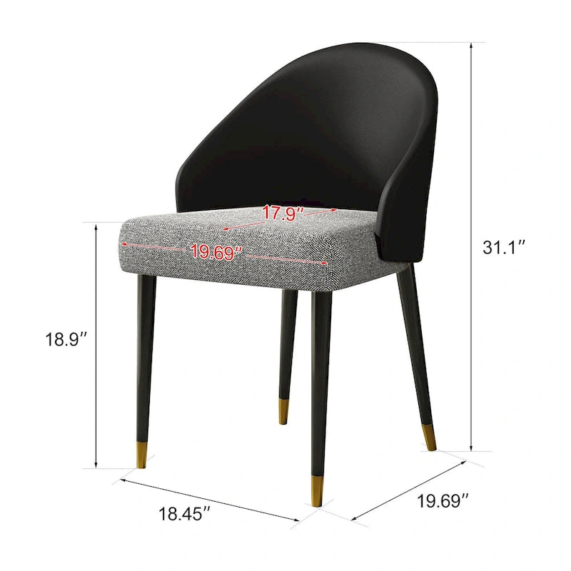 Ensemble de salle à manger 9 pièces comprenant une table rectangulaire extensible en pierre frittée (94,48 cm) et 8 chaises en similicuir.