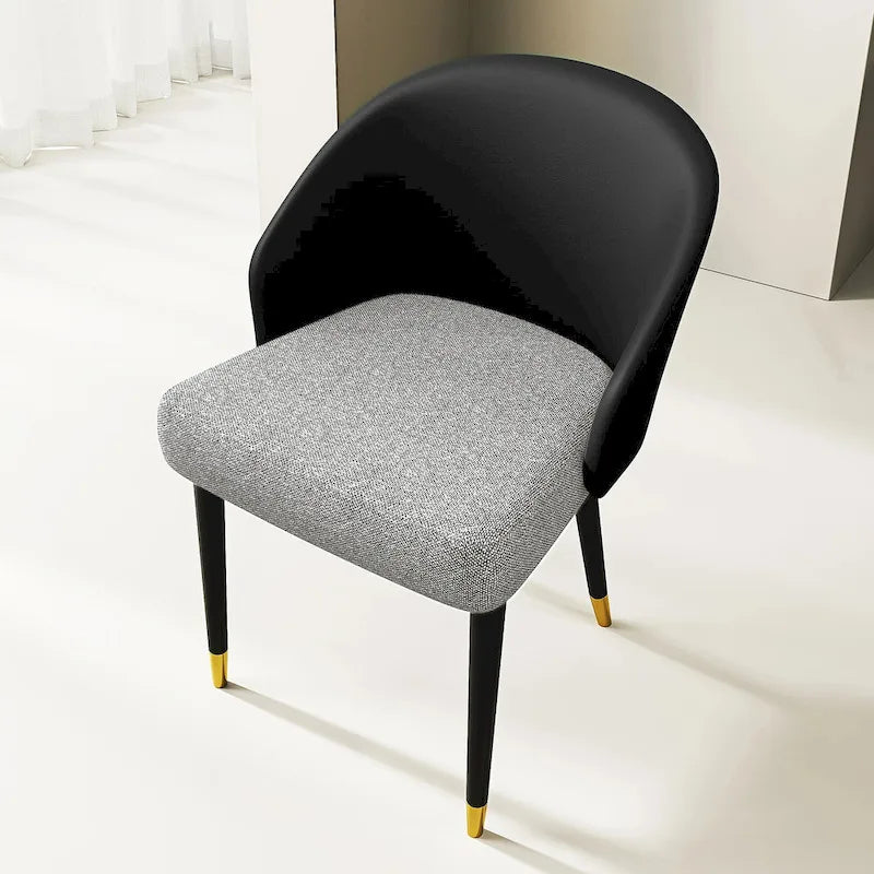 Ensemble de salle à manger 9 pièces comprenant une table rectangulaire extensible en pierre frittée (94,48 cm) et 8 chaises en similicuir.