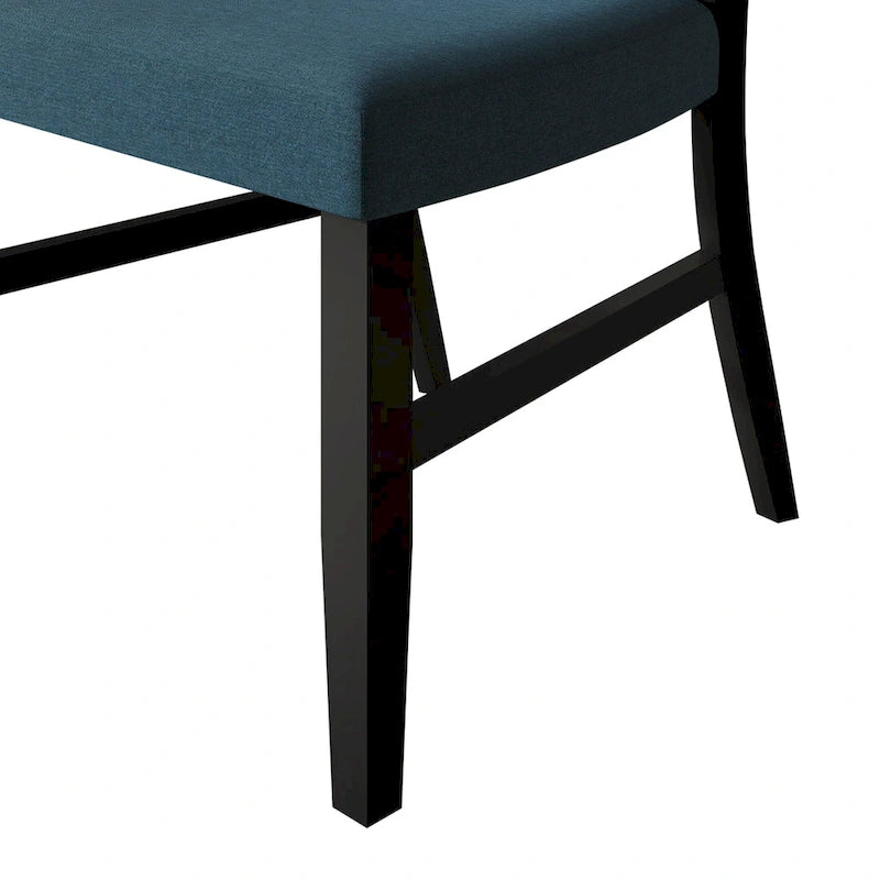 Chaise de salle à manger contemporaine 4 pièces en lin et bois CraftPorch